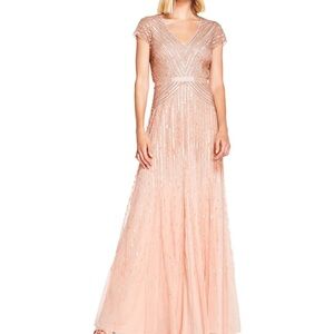 Adrianna Papell Blush Maxi Dress